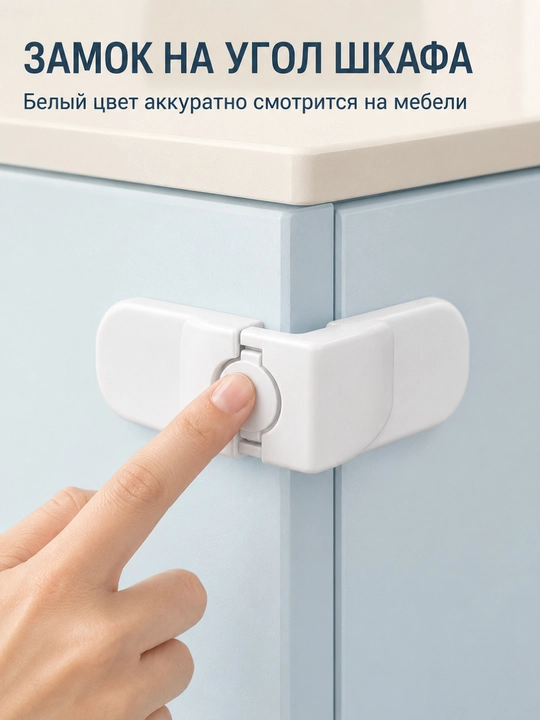 LÄTT LIV Детская защита для мебели: замки и накладки на углы, 2, 4 шт - 