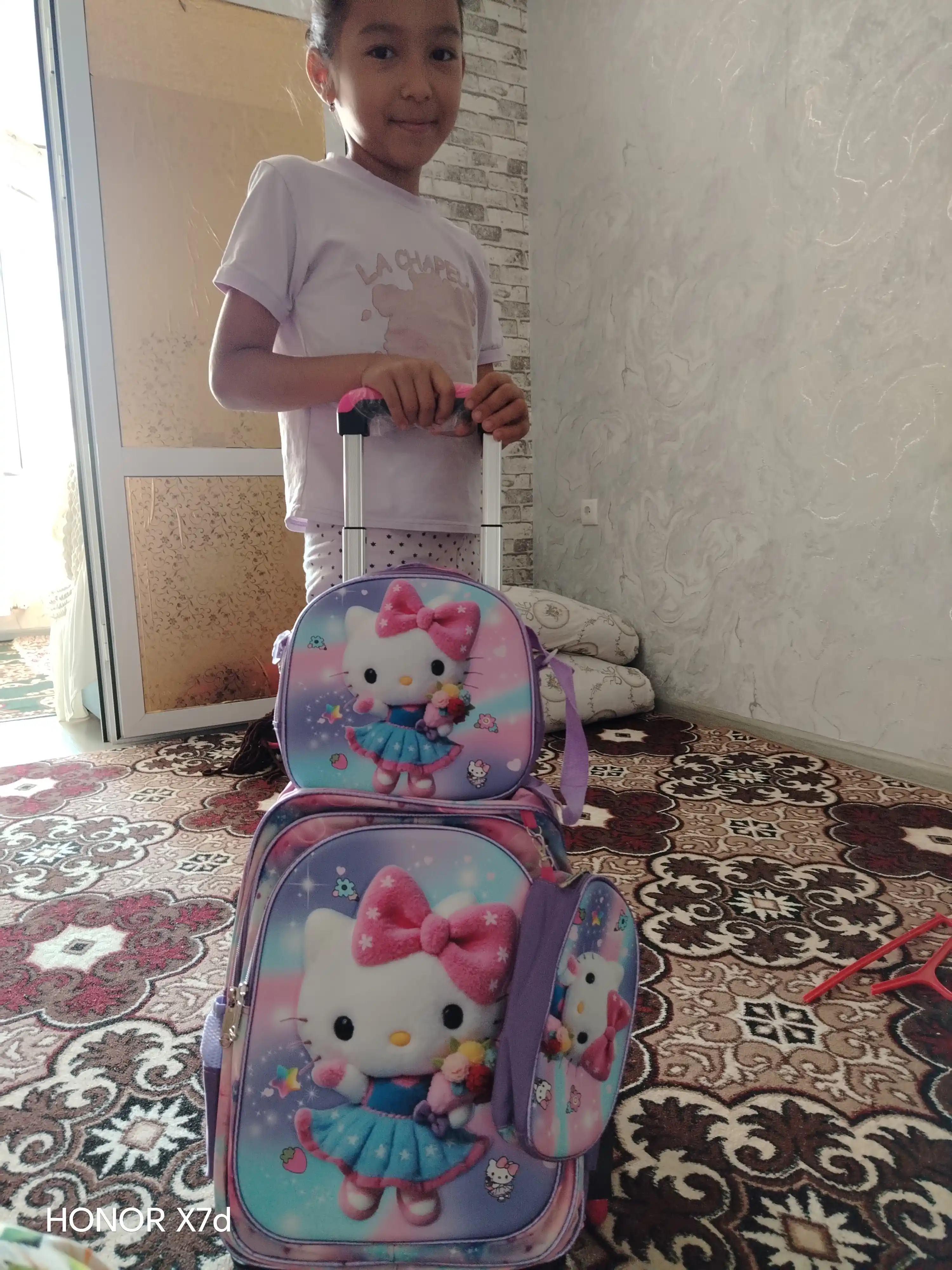 Bolalar g‘ildirakli maktab ryukzagi, 1-6-sinflar uchun, qizlar va o‘g‘il bolalar uchun