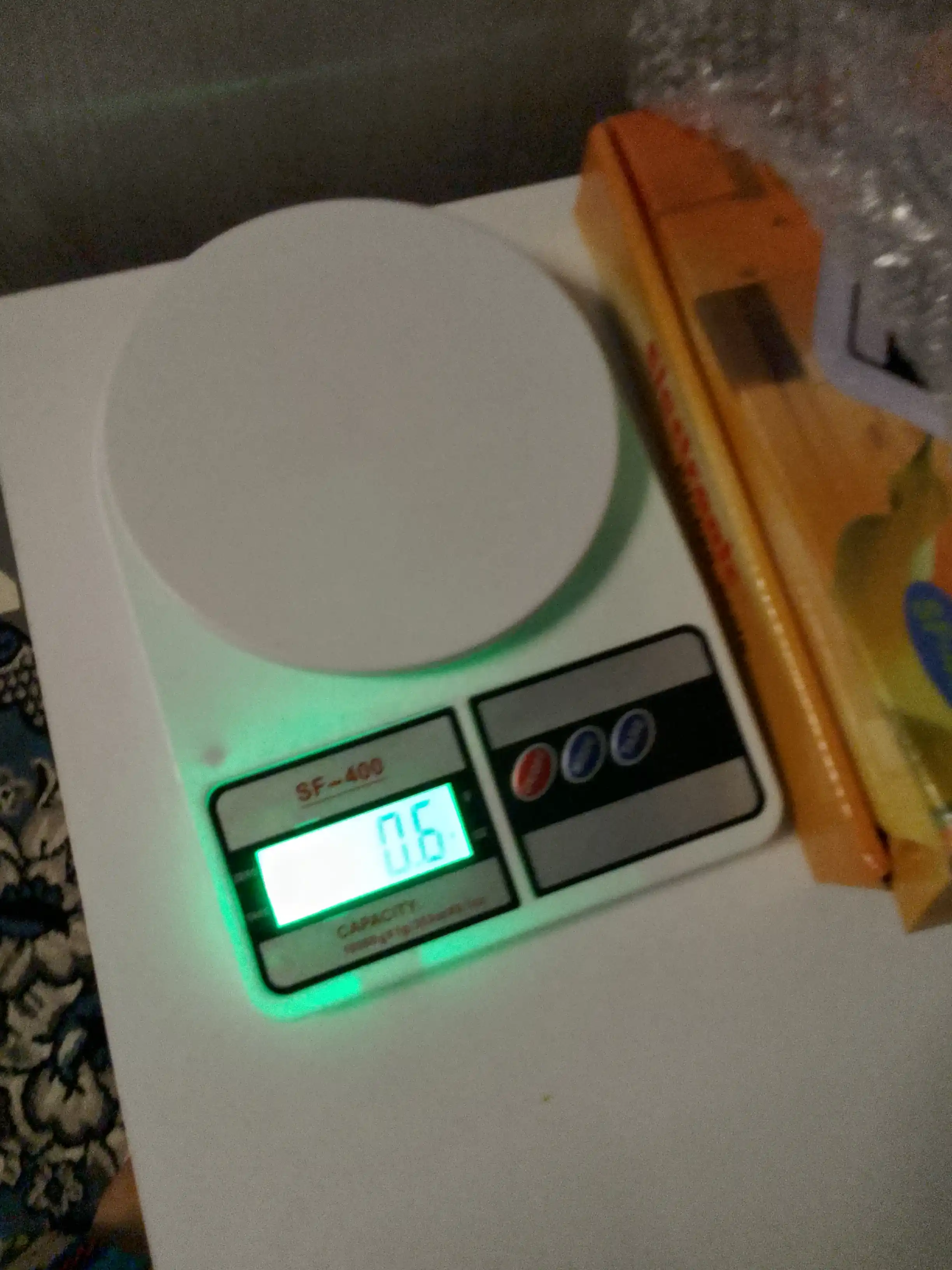 Mini elektron oshxona tarozisi, 10 kg gacha, batareyalari to‘plamda