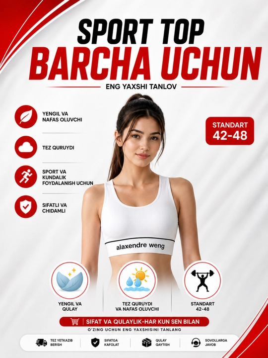 Ayollar sport topi, fitnes va gimnastika uchun bra, choksiz va yumshoq chashkali - 