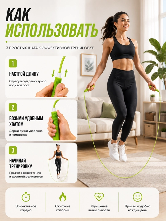 Fitnes va boks uchun tezlikka mo‘ljallangan sport sakrash arqoni