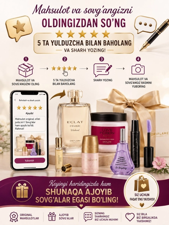 Oriflame Love Potion Cherry On Top ayollar uchun parfyumeriya suvi, 50 ml