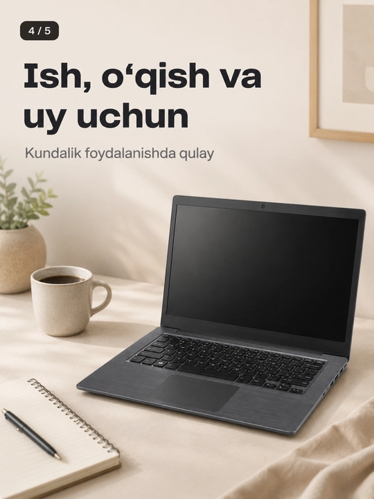 ITECH noutbuk Intel R 4200 protsessorli, 8GB operativka, 256GB SSD, ish va o‘qish uchun