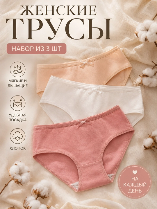Ayollar ichki kiyimlari, uchta to'plam - 
