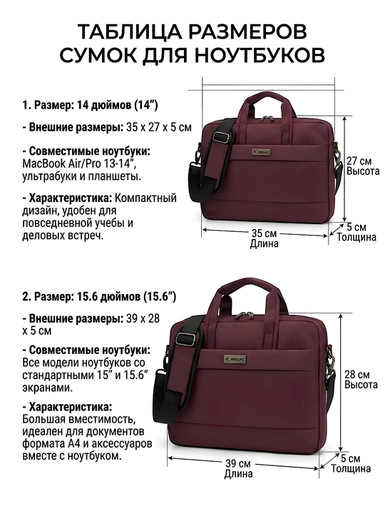 Сумка для ноутбука (14-15.6 дюймов)