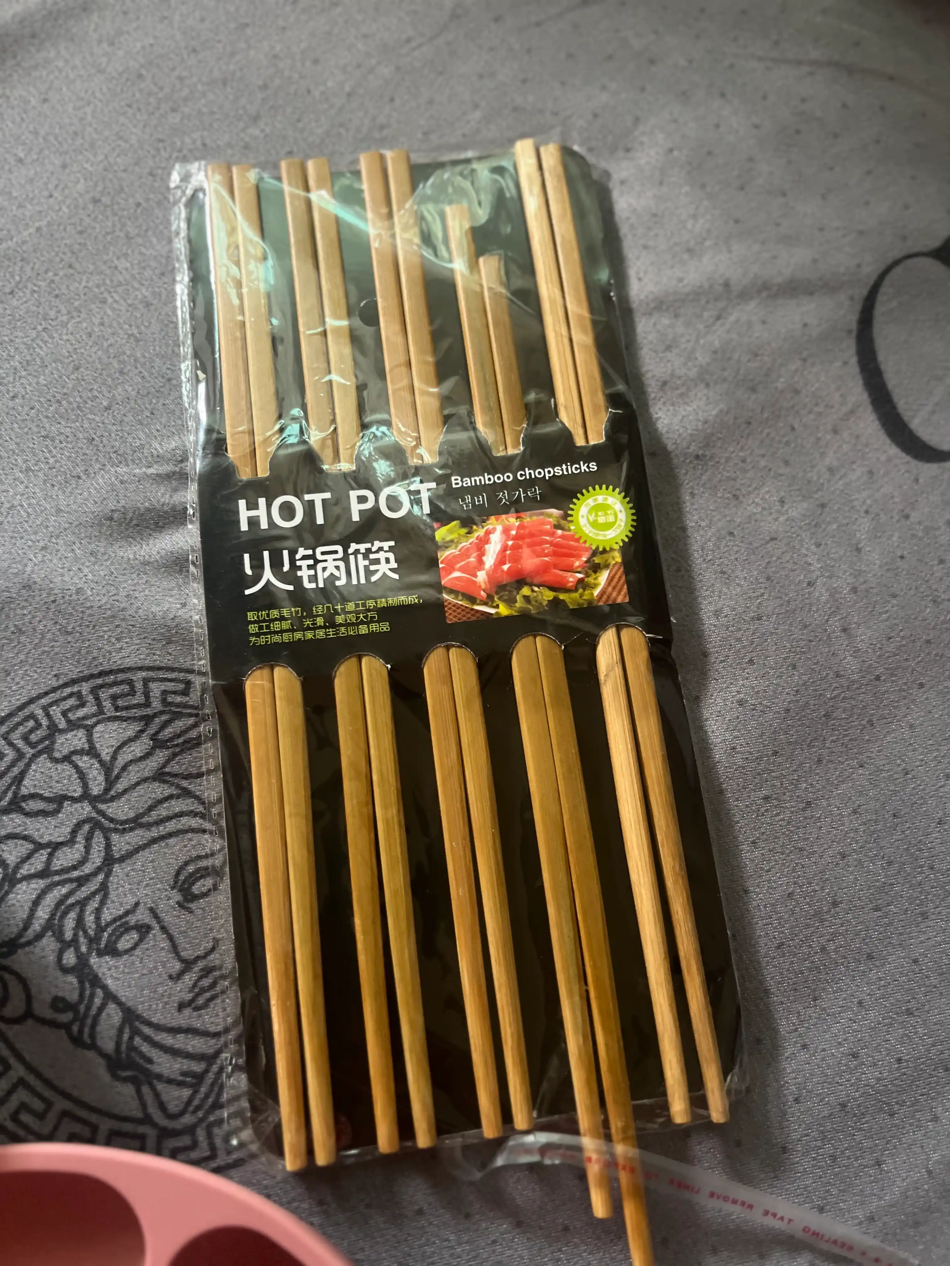 Ko'pmartalik xitoy tayoqchalar -5 juft, bambuk metal plastikdan, sushi ramyon rollar uchun
