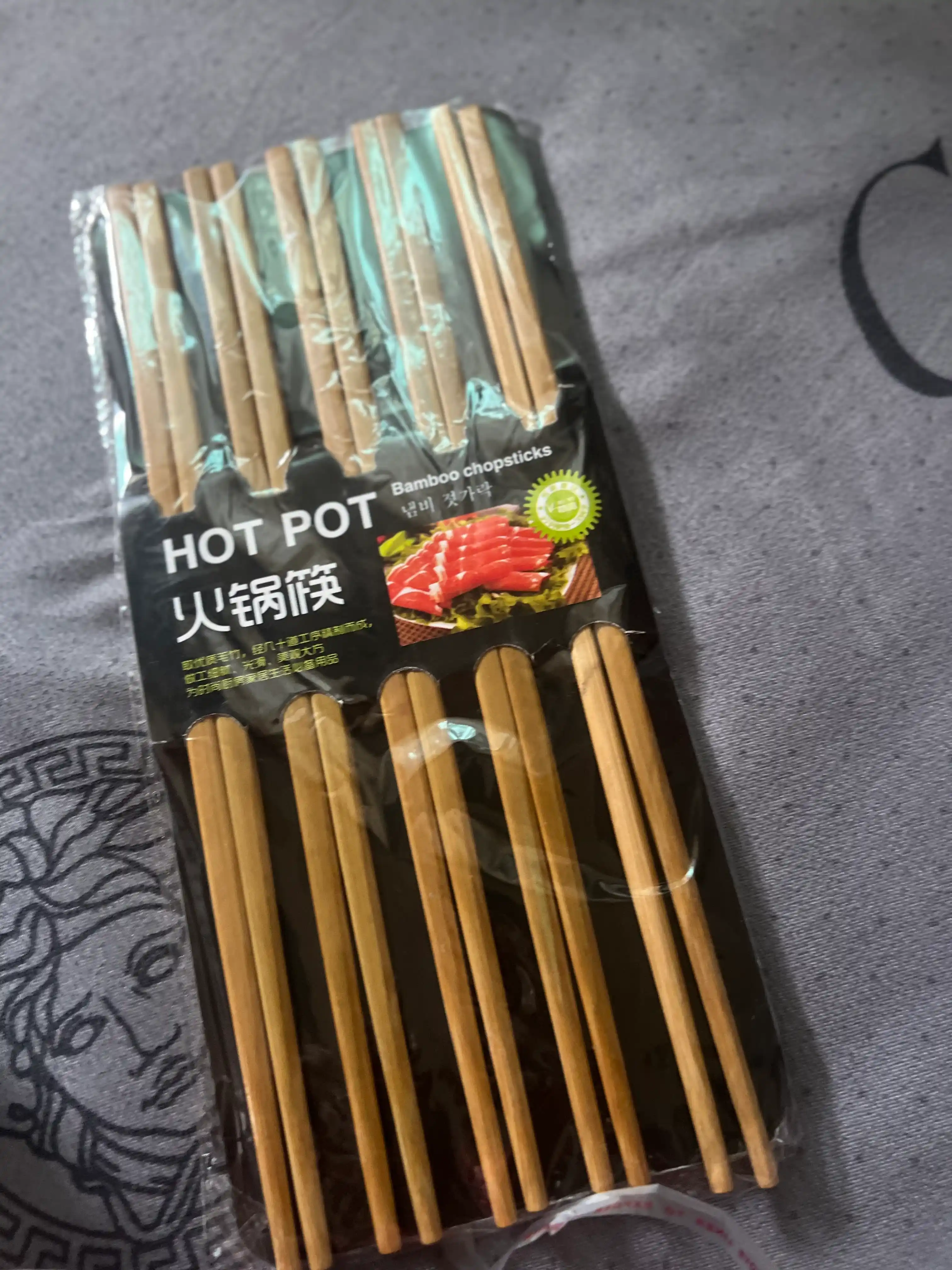 Ko'pmartalik xitoy tayoqchalar -5 juft, bambuk metal plastikdan, sushi ramyon rollar uchun