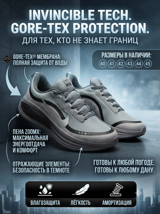 Nike ZoomX Run, размеры в наличии: 40 - 45, рекомендуется брать на 1 размер больше