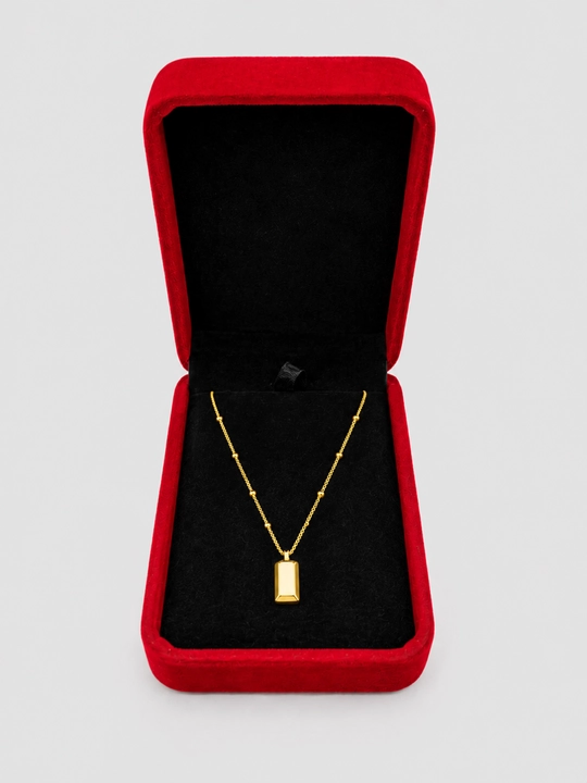 Ayollar uchun 925 Proba Sterling Kumush Bar Kulonli Zanjir, 18K Oltin Qoplamali