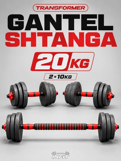Набор гантелей и штанги, спорт, фитнес, тренажер, 2 в 1, 10-30 кг