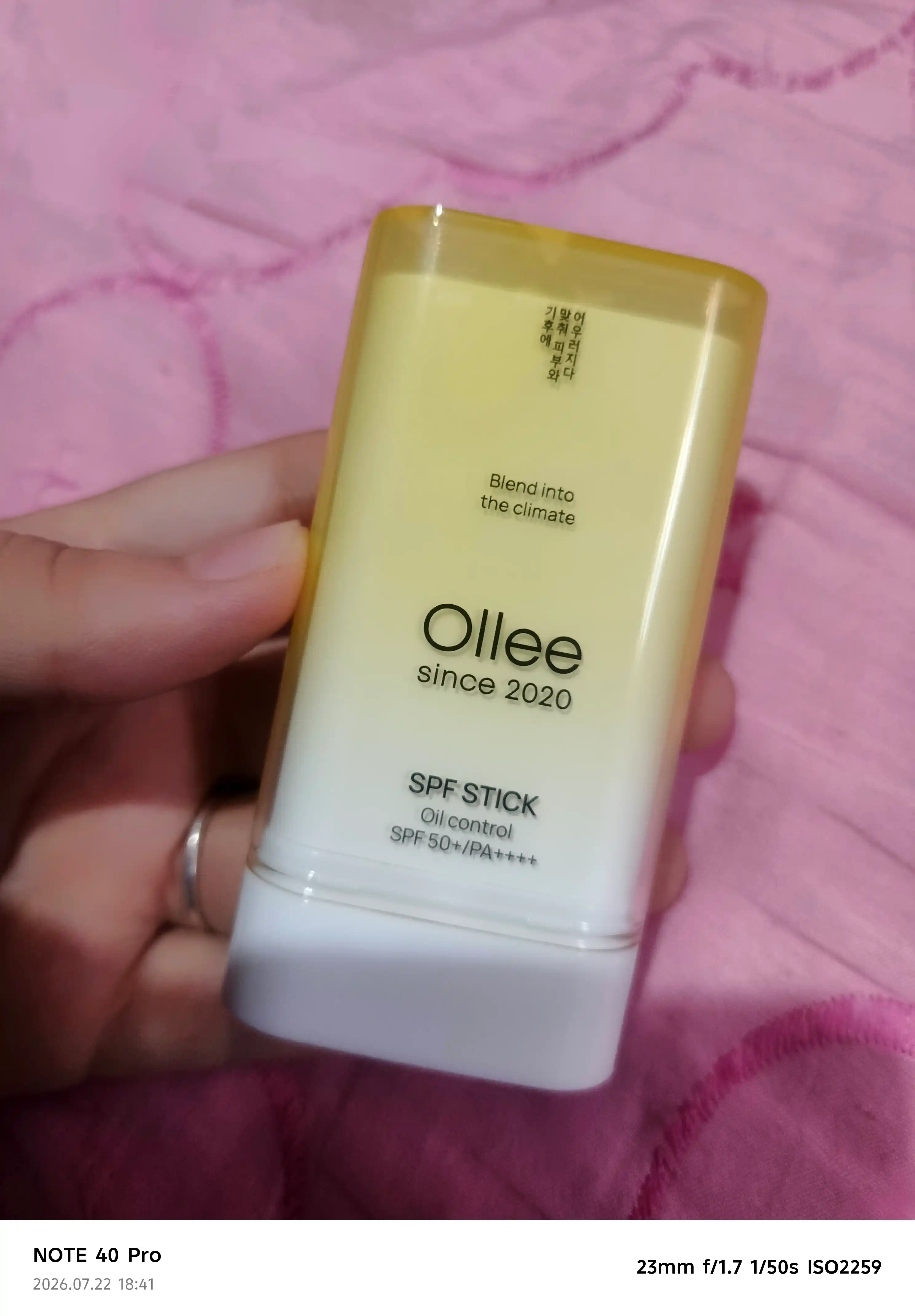 Makiyaj ustidan yangilash uchun 19 g SPF50+ matlovchi OLLEE yuz uchun quyoshdan himoyalovc