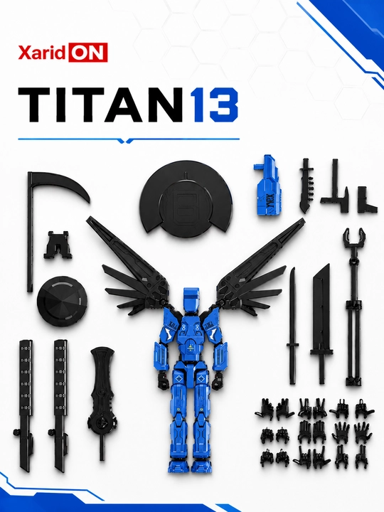 XaridON Titan13 — шарнирная коллекционная фигурка с крыльями и оружием - 