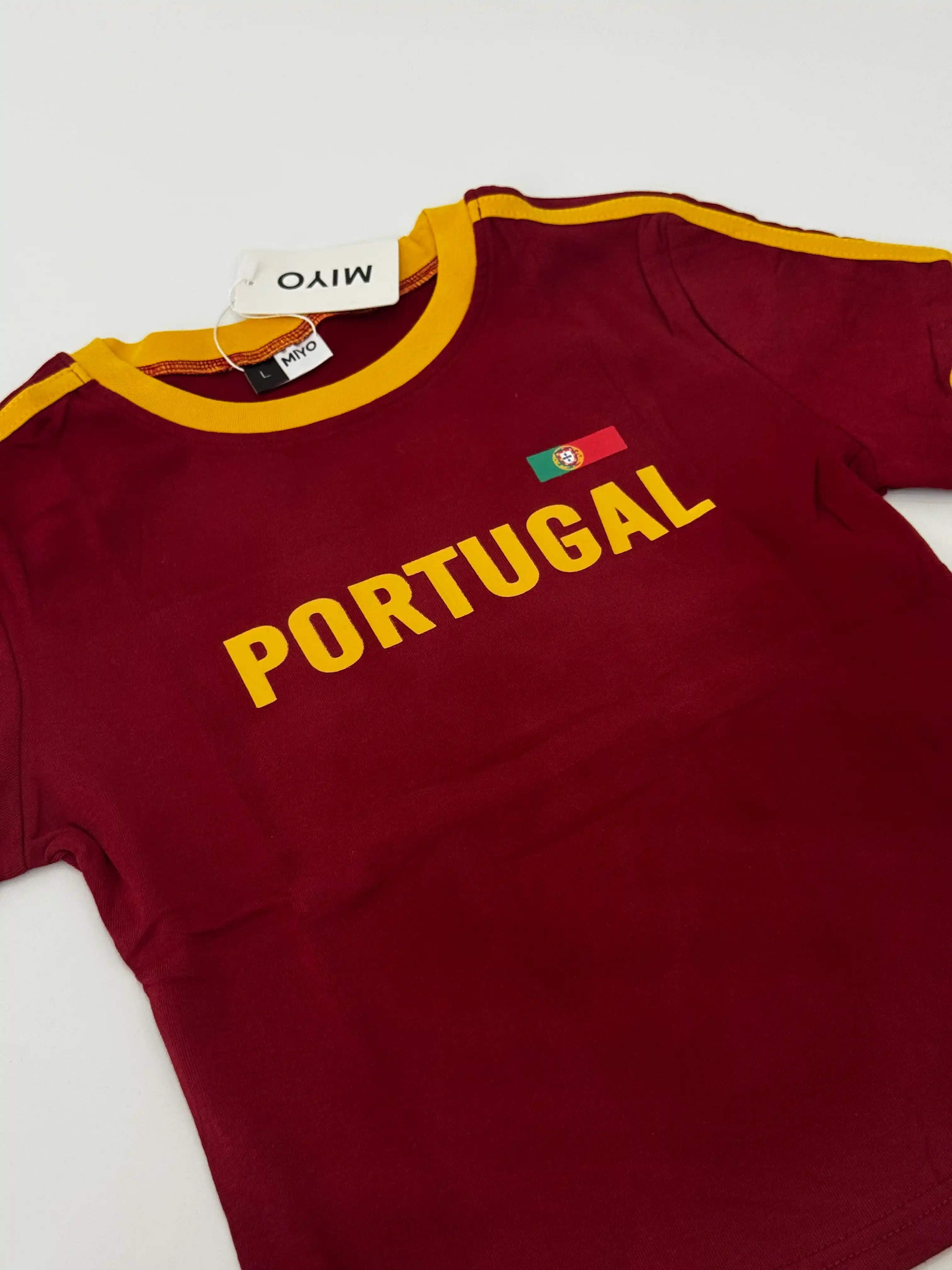 MIYO ayollar uchun futbol uslubidagi Y2K crop top, paxta va elastan