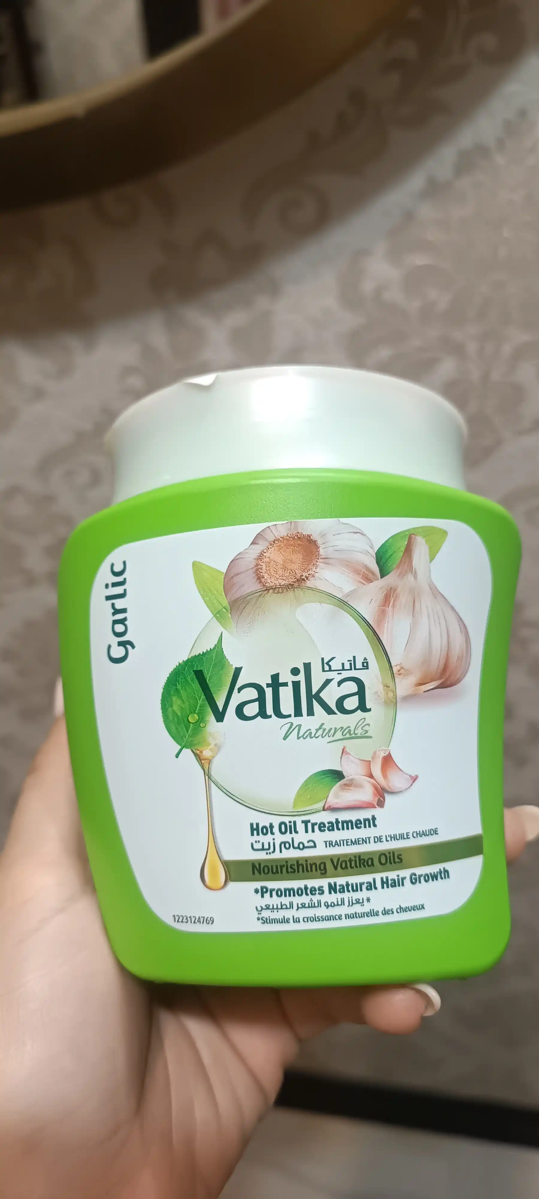 Маска для волос Vatika Hamam Zaith Garlic, восстановление и объем, экстракт чеснока, 500 гр