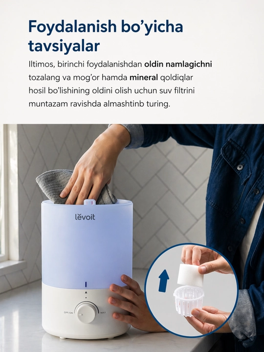 LEVOIT Dual 150 havo namlagichi