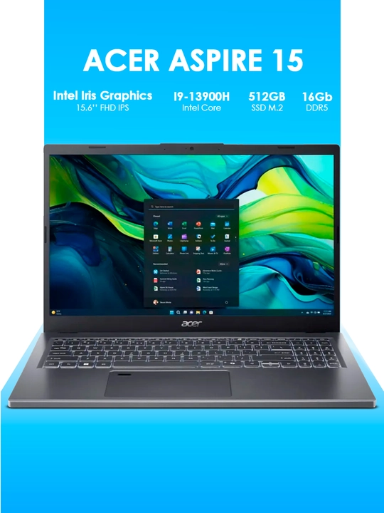 Noutbuk Acer Aspire 15 A15-51M i9-13900H 16/512GB 15.6″ FHD IPS Steel Gray - 