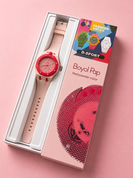 Royal Pop rangli qo‘l soati, silikon tasmali