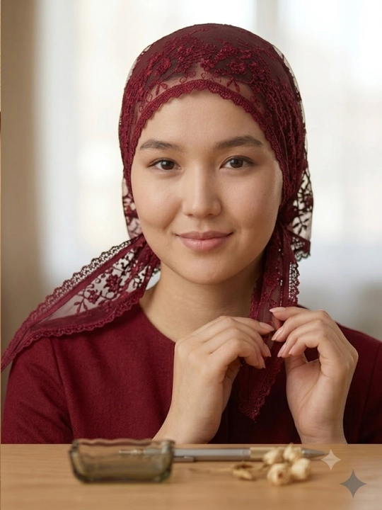 Ayollar uchun to'rli kosinka ro'mol, bog'ichli ayollar headscarf / kosinka