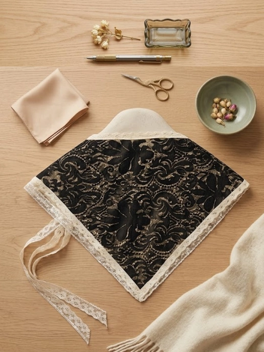 Ayollar uchun to'rli kosinka ro'mol, bog'ichli ayollar headscarf / kosinka