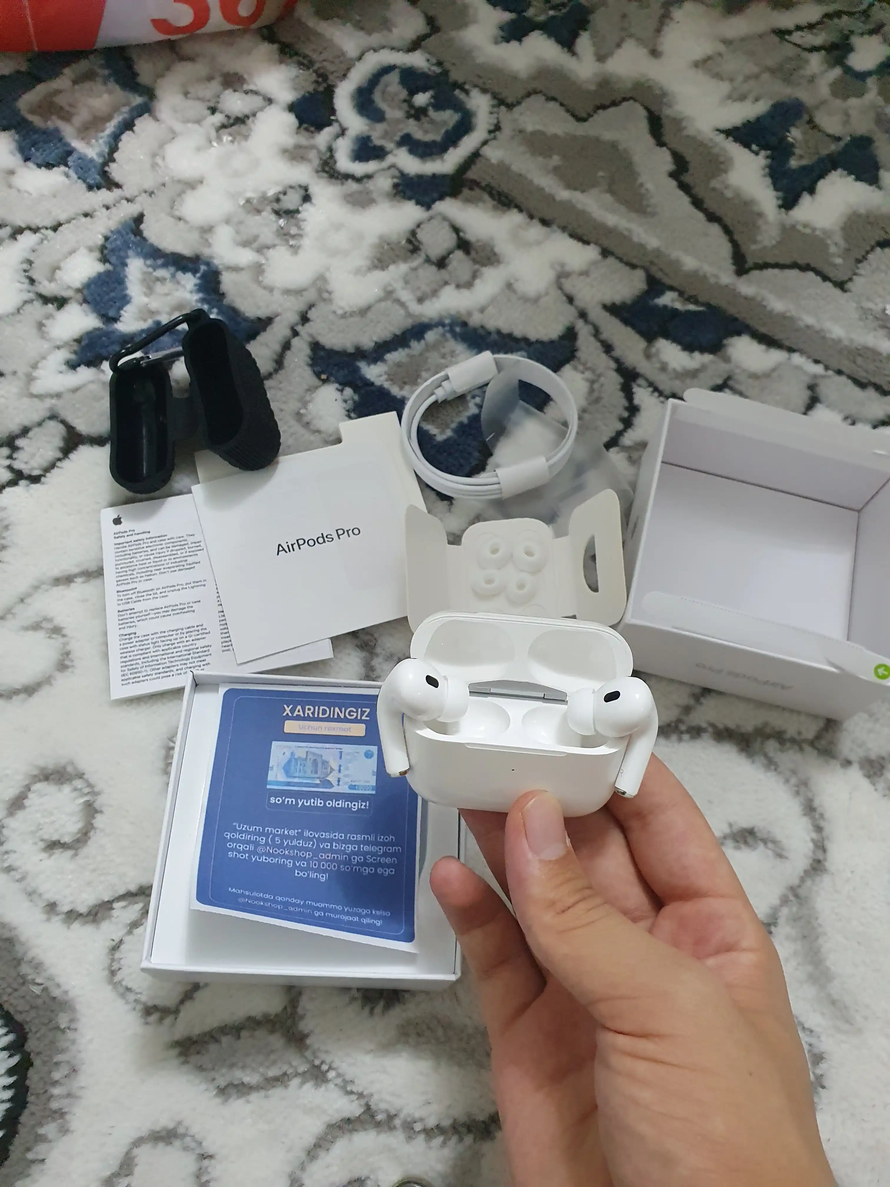 Simsiz Pods 2 Premium quloqchinlari,Iphone va Android uchun,sovg'a sifatida g'ilof