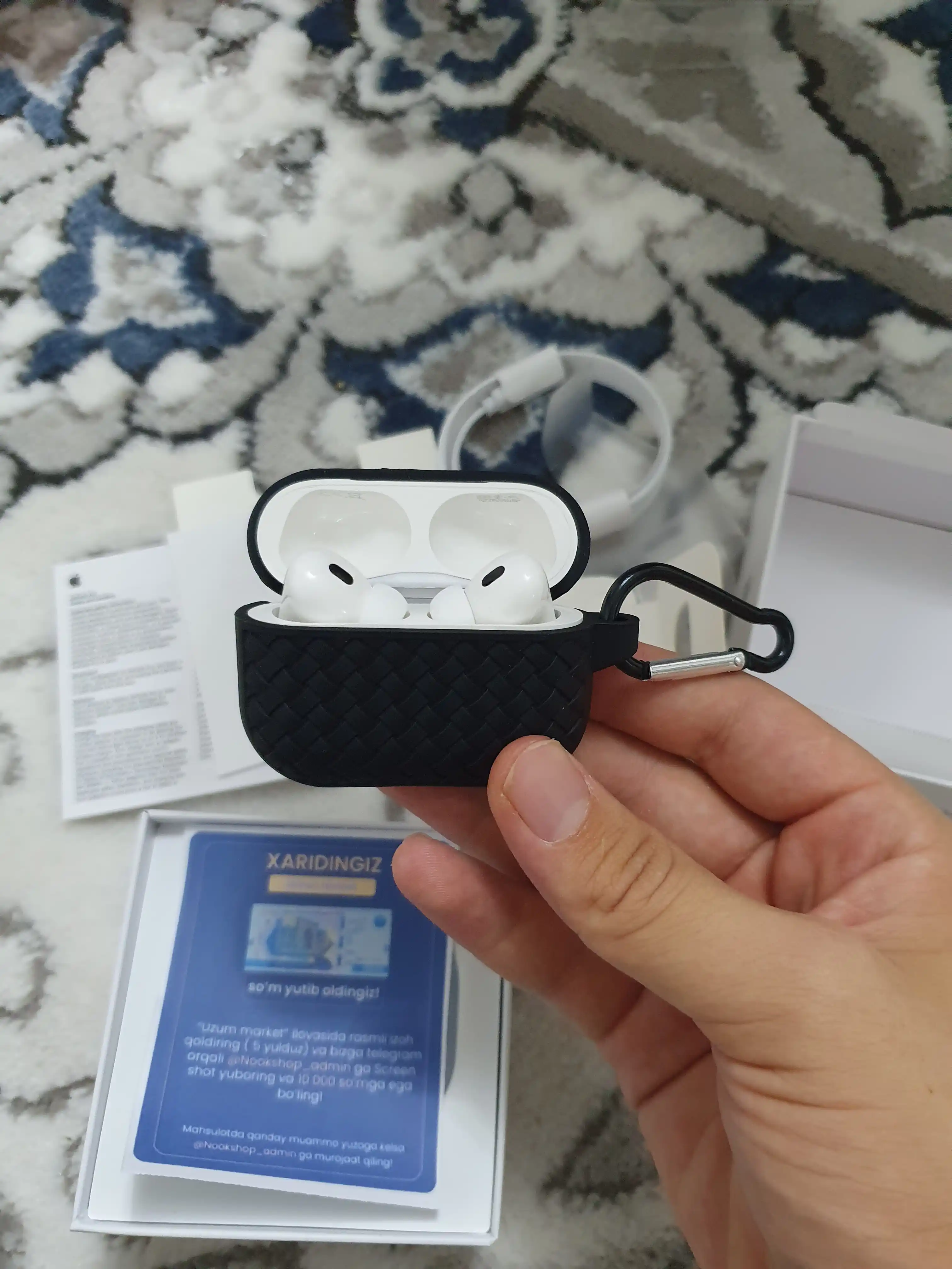 Simsiz Pods 2 Premium quloqchinlari,Iphone va Android uchun,sovg'a sifatida g'ilof