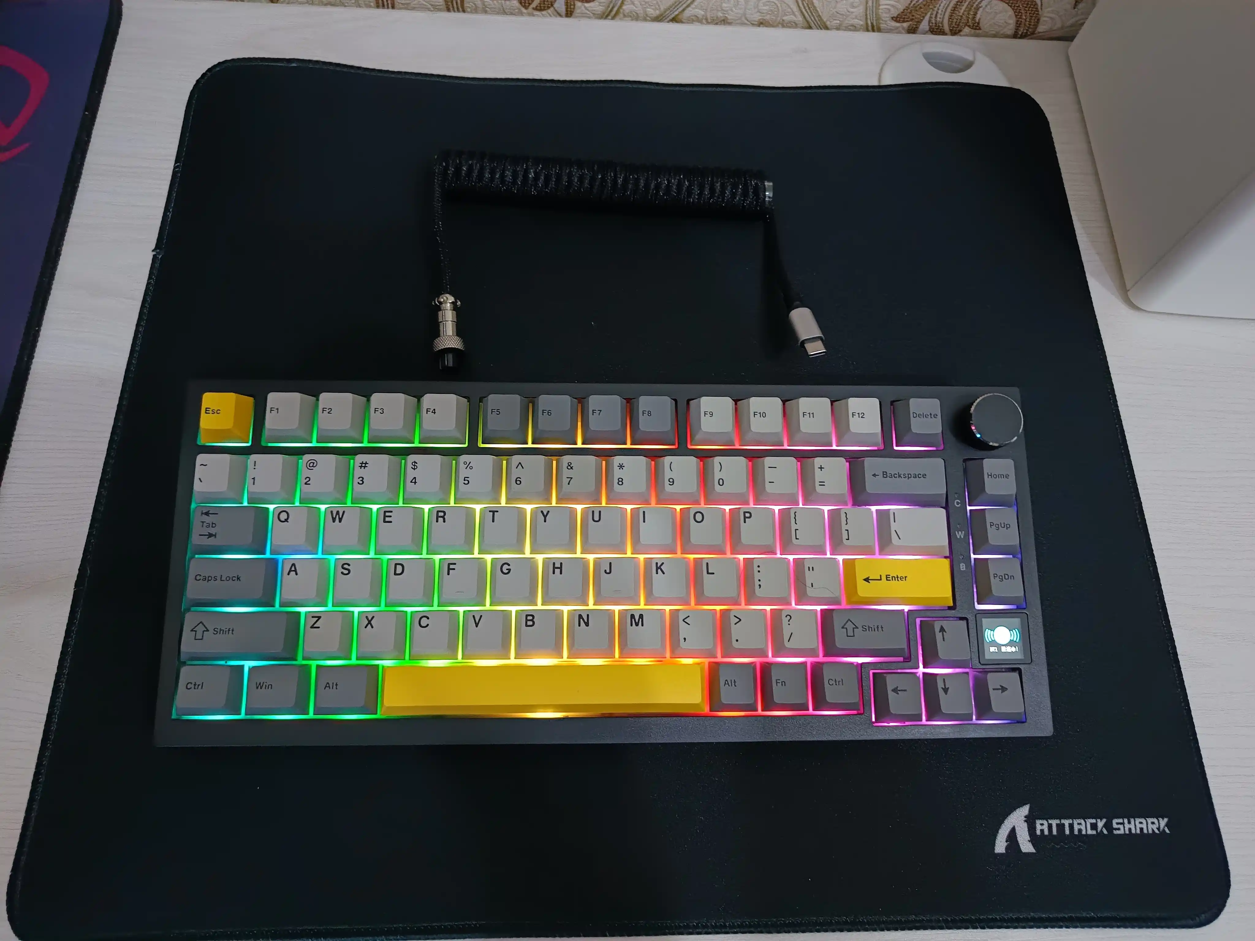 AJAZZ AK820 PRO mexanik klaviatura, 75%, RGB, ekran, Bluetooth, 2.4G
