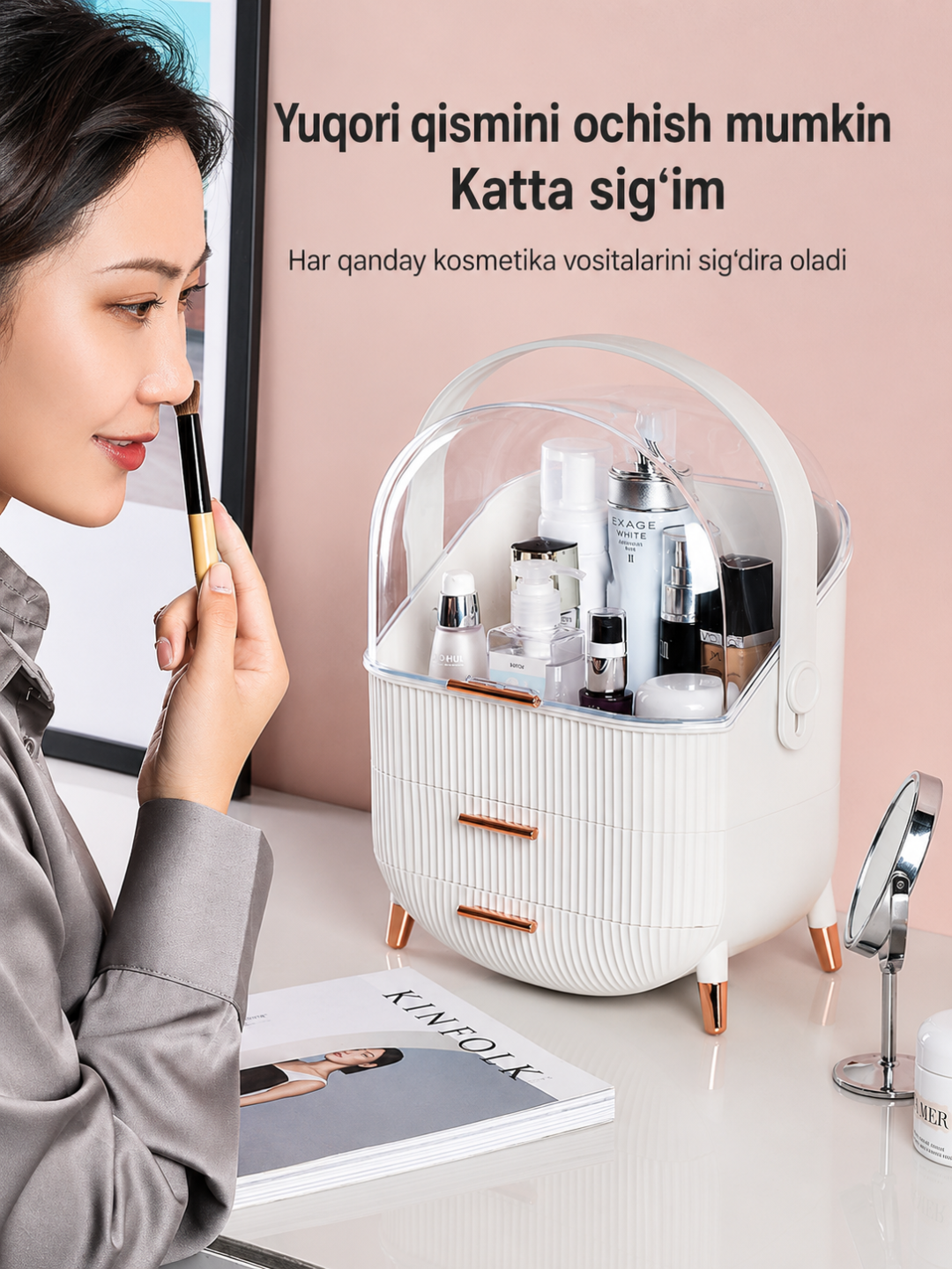 Kosmetika va mo‘yqalamlar uchun organayzer - 