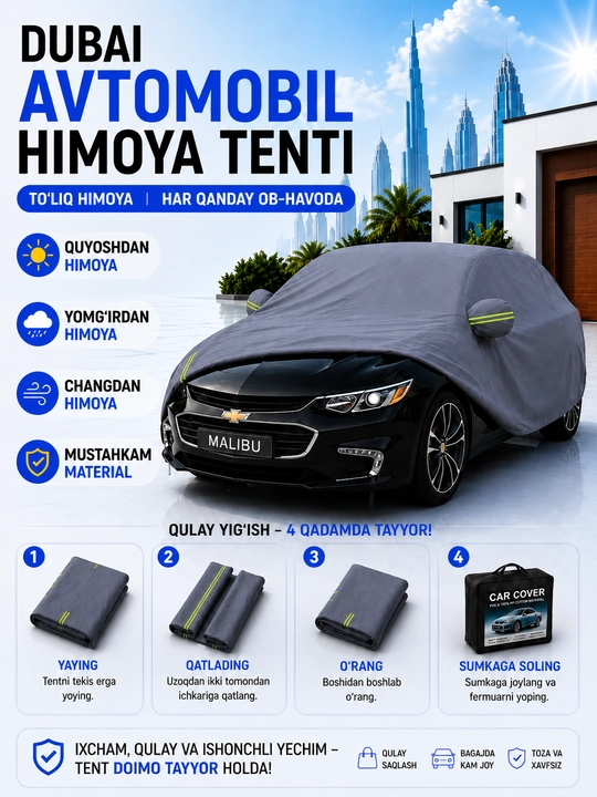 Avtomobil tenti, avto yopqich, avtotent,tent, quyoshdan himoya, yomg'irdan himoya,chodir - 
