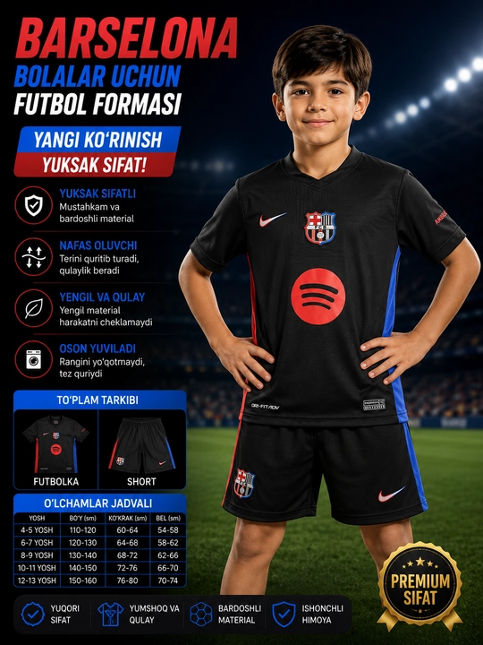 Barselona bolalar futbol formasi - 