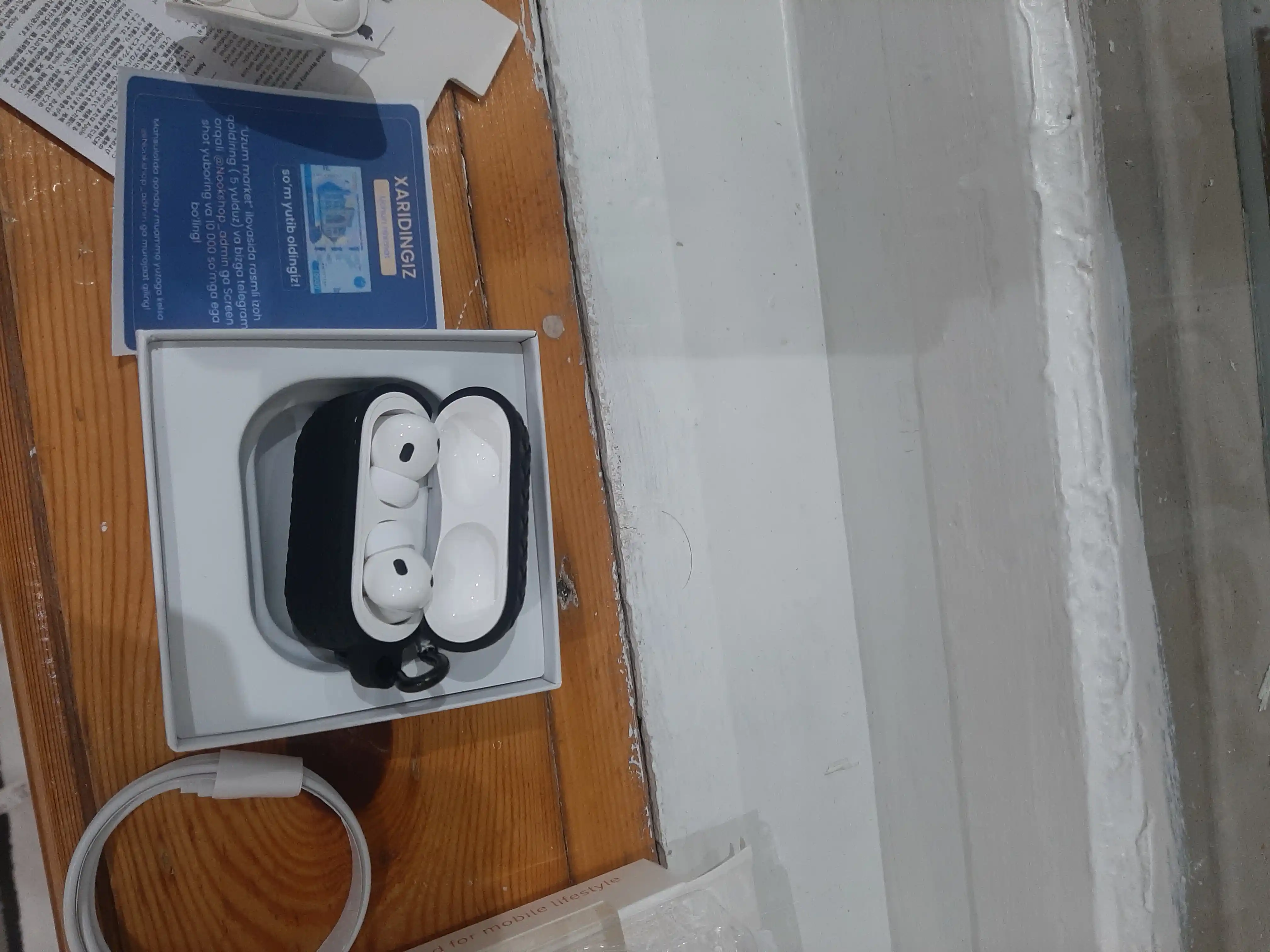 Simsiz Pods 2 Premium quloqchinlari,Iphone va Android uchun,sovg'a sifatida g'ilof