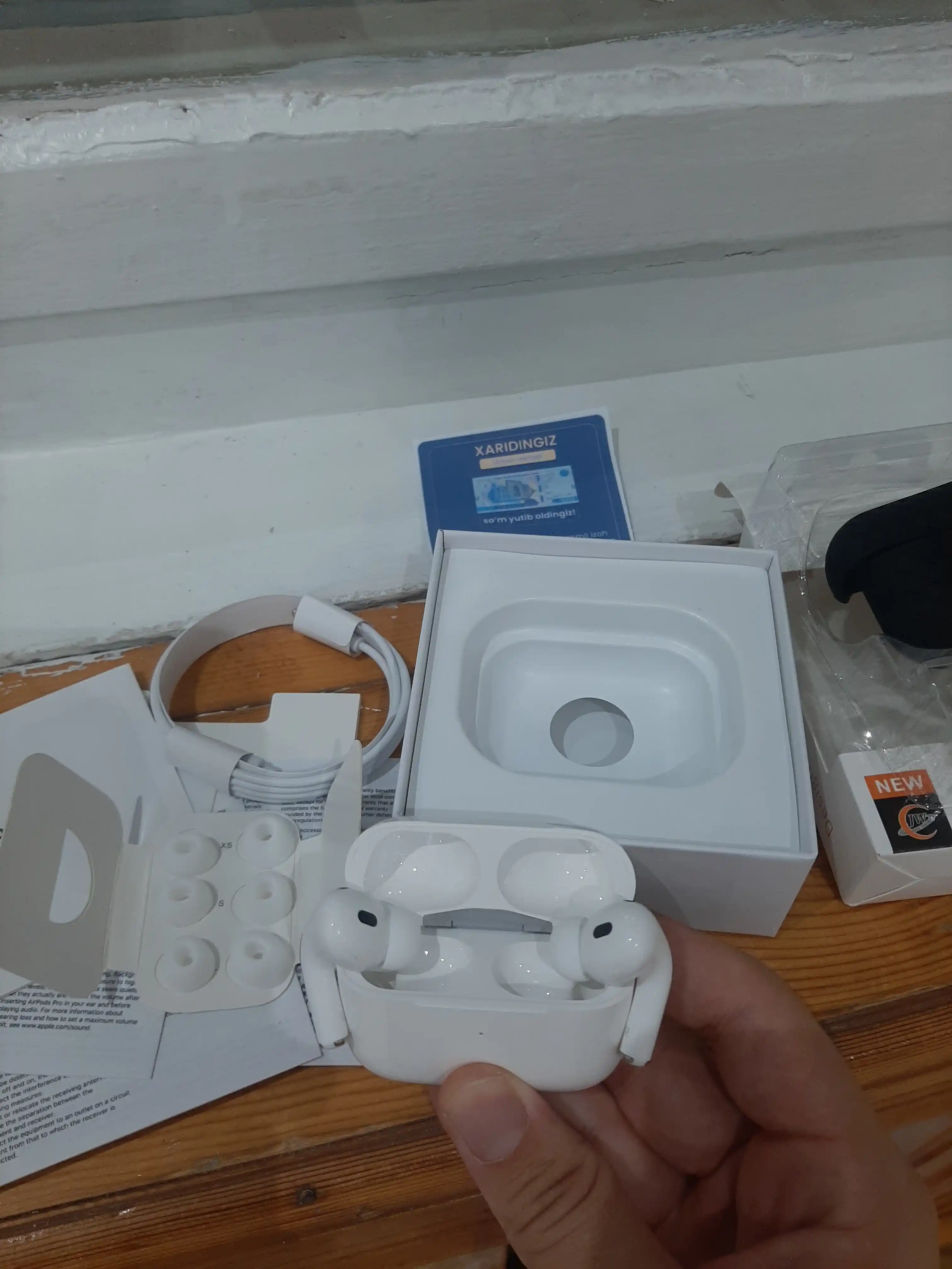 Simsiz Pods 2 Premium quloqchinlari,Iphone va Android uchun,sovg'a sifatida g'ilof