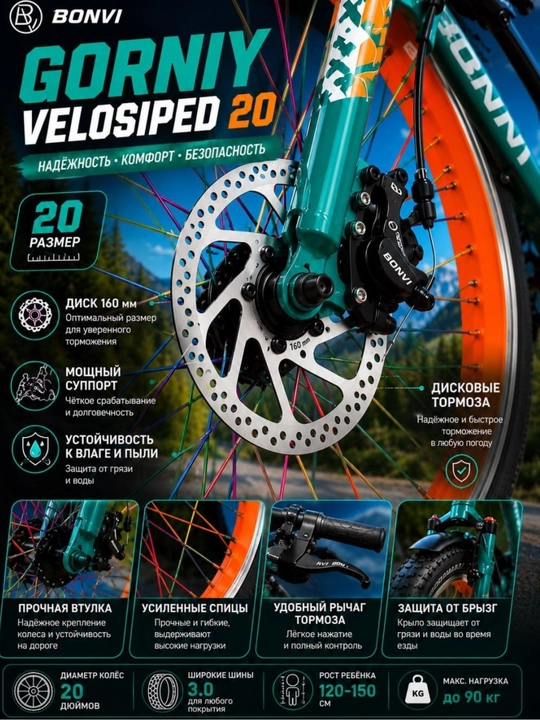 Togʻ velosipedi, disk tormozli