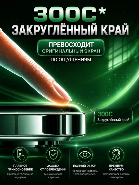 Защитное стекло безрамочное Wotaer 300C Borderless Glass