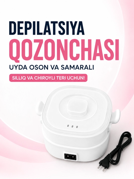 Depilatsiya uchun voskoplav apparat — Pro-Wax 100, DELY va Silikon mini vosk eritgich - 
