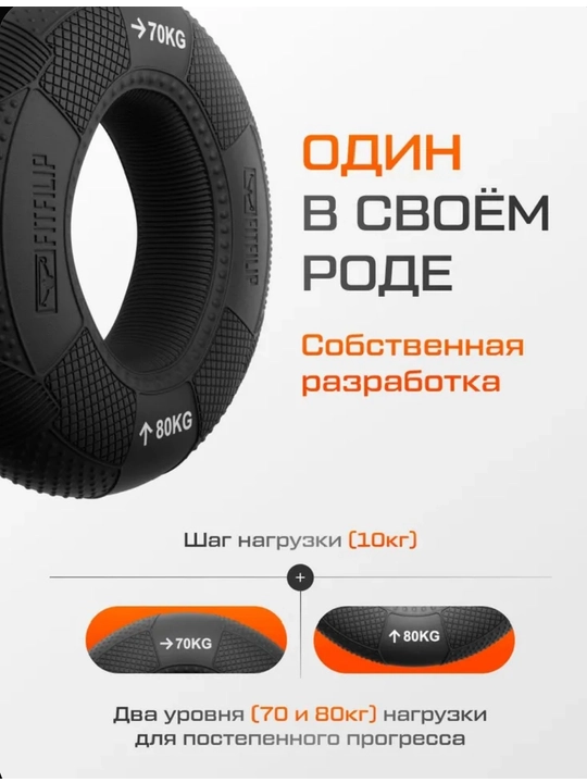 Silikon qo‘l espanderi, 2 bosqichli yuklama, 10 dan 40 kg gacha