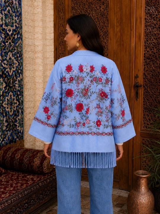 Женский кардиган, пончо с национальным узором, oversize 46–56