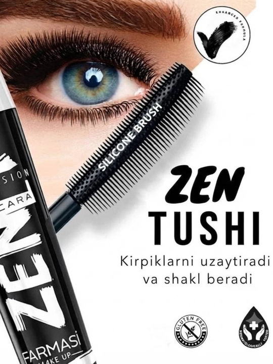 Farmasi zen tush mascara kiprik uchun hajm beruvchi uzaytiruvchi qora suvga chidamli arzon