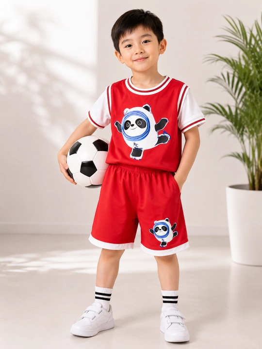 O‘g‘il bolalar uchun sport kiyim to‘plami futbolka shortik - 