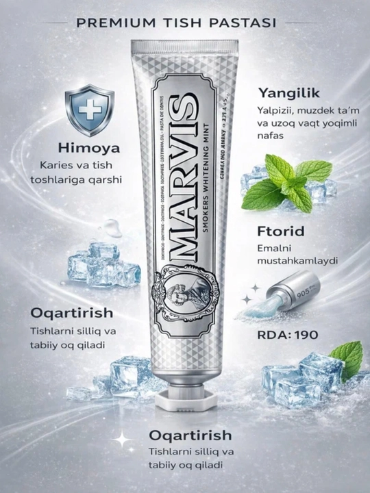 Зубная паста с отбеливающим эффектом, MARVIS Amarelli Licorice Mint, 85 мл
