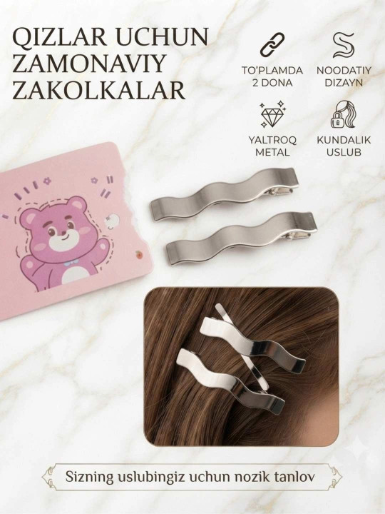 Qizaloqlar uchun bejirim qisqichlar - 
