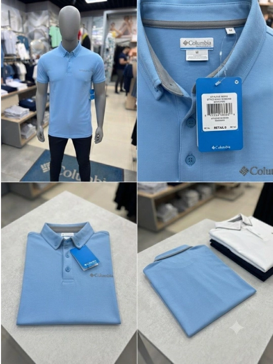 Erkaklar polo futbolkasi Columbia, 50% paxta, yozgi. Turkiyada ishlab chiqarilgan