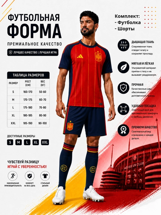 Milliy terma jamoa va klublar Real Madrid, Barselona, Manchester Siti, Arsenal Chelsi