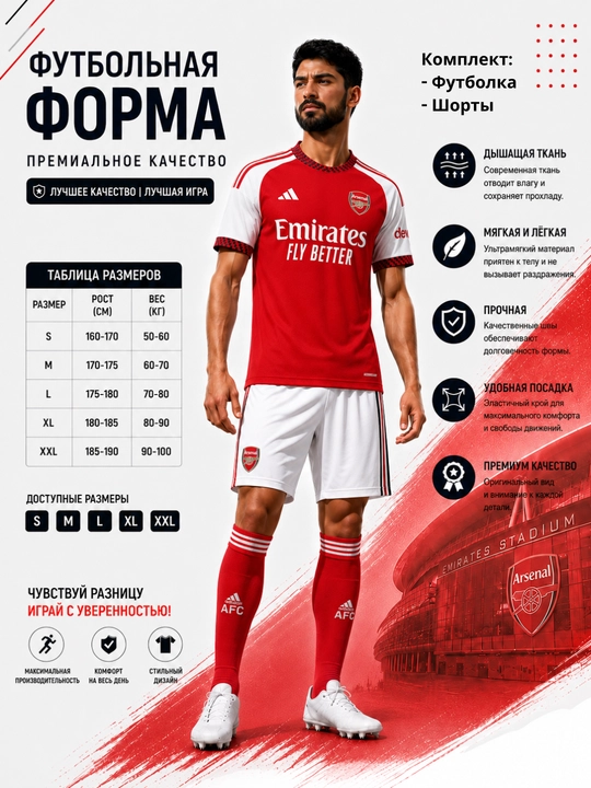 Milliy terma jamoa va klublar Real Madrid, Barselona, Manchester Siti, Arsenal Chelsi