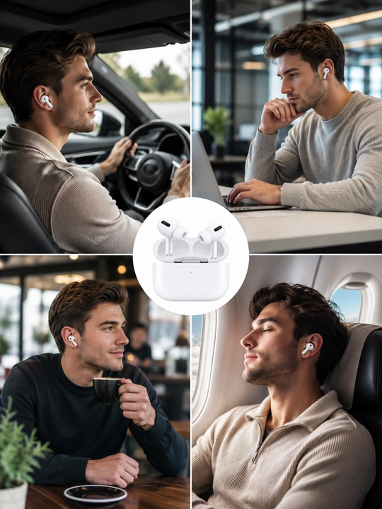 Simsiz quloqchinlar Pods Pro 2, iPhone va Android uchun naushniklar