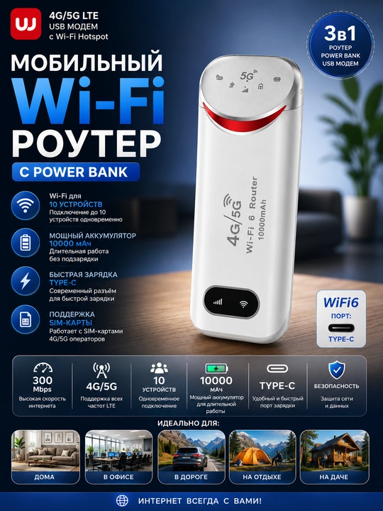 Cho'ntak Wi-Fi, router, sim kartalik wi fi router, 4G, LTE