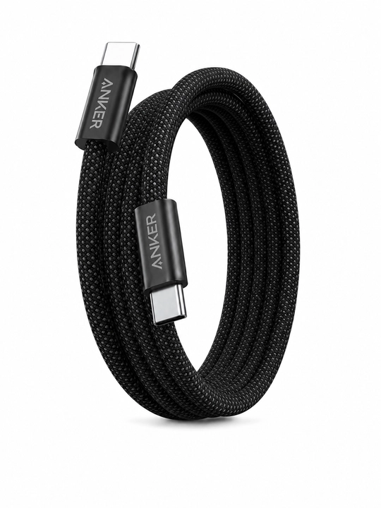 Кабель Anker Zolo USB-C – USB-C 240 Вт PD 3.1, быстрая зарядка, нейлоновая оплетка - 