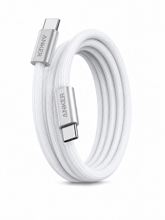 Кабель Anker Zolo USB-C – USB-C 240 Вт PD 3.1, быстрая зарядка, нейлоновая оплетка - 