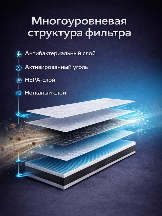 Салонный фильтр4-слойный для BYD CHAZOR, E2