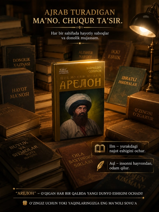 "Arelon - hayotga bo‘lgan qarashni o‘zgartiradigan kitob" - 