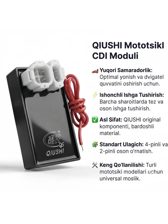 GY6 150cc skuterlari uchun QIUSHI o‘t oldirish kommutatori (CDI bloki) - 
